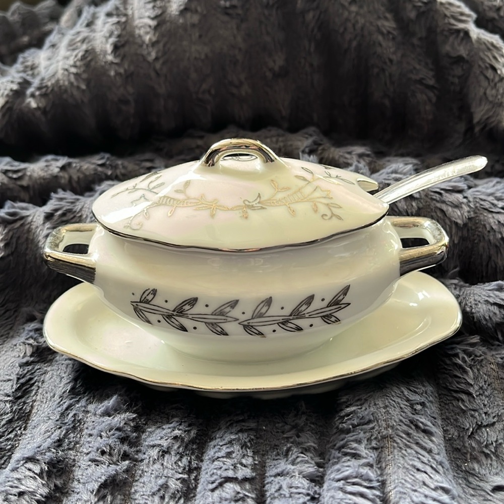 Lefton 25th Anniversary Sugar Bowl-Vintage